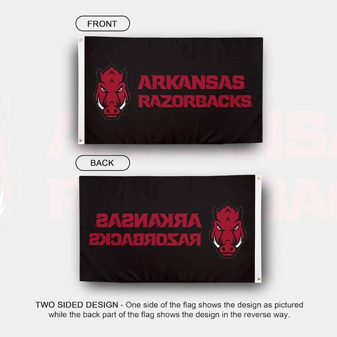 Desert Cactus University of Arkansas UA Flag - 3 x 5 Feet Razorbacks Banner, Indoor/Outdoor Durable Fabric, 100% Polyester Design (Style T1) in Kuwait