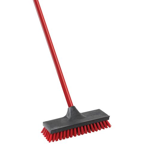 Libman Commercial 547 Floor Scrub, Steel Handle, 10.5" Wide, Red and Black (Pack of 6) in Kuwait