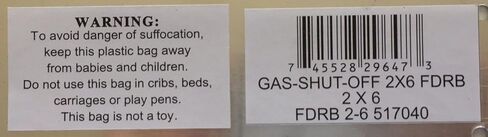 Gas Shut Off Sign (Red Reflective, Aluminium 2X6) in Kuwait
