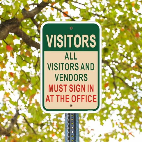 2 Pack No Parking Authorized Emergency Vehicles Only Signs Protect Your Business & Municipality 18x12 inches No Parking Signs Metal Reflective Rust Aluminum UV Protected Waterproof Sturdy Easy Mounting beige green in Kuwait