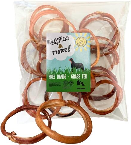 BULLYSTICKS & MORE 6 Inch Bully Sticks (Regular - 16 Pack) | Bully Sticks for Medium Dogs | 100% Grass Fed Beef | Dog Parents Choice Bully Stick Dog Chews | No Hide Bully Bones in Kuwait