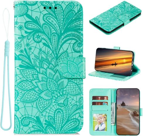 for Google Pixel 6 (2021) 6.4" Embossing Wallet Case Kickstand Magnetic Flip Cover Credit Cards Slot PU Leather Shockproof Flip Magnetic Case for Google Pixel 6 (Purple) in Saudi Arabia