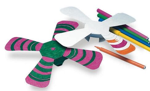مجموعة S&S Worldwide Color n ' Throw Boomerang Craft Kit - عبوة من 24-8 بوصة ممتعة ملونة للعب الإبداعي in Kuwait