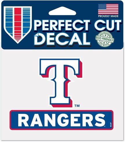 ملصق ملون من Wincraft MLB Texas Rangers WCR18130014، مقاس 4.5 بوصة × 5.75 بوصة in Kuwait