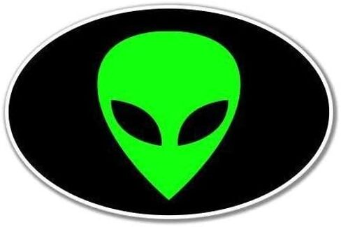 ملصق فينيل بيضاوي من Alien Space UFO Believe - ملصق ممتص للصدمات لخوذة هاتف السيارة in Kuwait