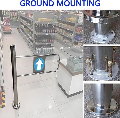 Heavy-Duty Spring-Loaded Swing Door 90° Opening Suitable for Supermarkets, Warehouses and Shops 200x100cm in Kuwait