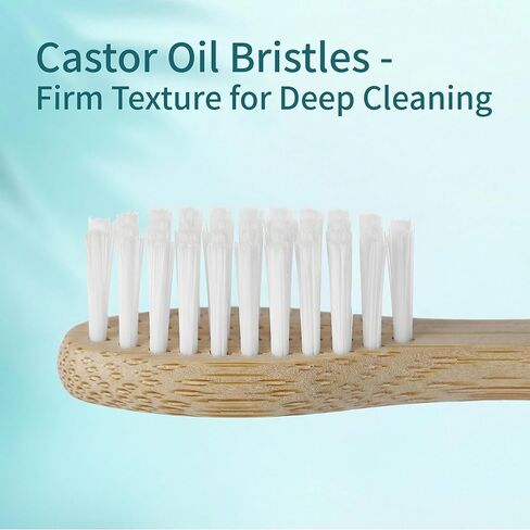 Gufiky Bamboo Toothbrushes - 10 Pack, Soft Castor Oil Bristles Natural Toothbrush, Biodegradable, Non-Toxic Eco-Friendly Wooden Toothbrush for Adults, Plastic-Free Toothbrush & Packaging in Kuwait
