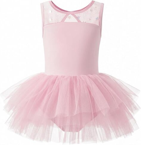 KARETT Toddler Girls Tutu Dress Sleeveless Sequin Mesh Top A-Line Ballerina Dancewear for Recital Birthday Party in Kuwait