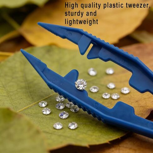 Markeny 100 Pack Plastic Tweezers Assorted Colors Plastic Beads Tweezers First Stickers Beading Projects Handmade DIY for Jewelry Making DIY Crafts in Kuwait