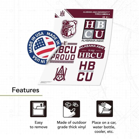 Desert Cactus Alabama A&M University Sticker Bulldogs AAMU Sticker Vinyl Decals Laptop Water Bottle Car Scrapbook (T2 HBCU-A) in Kuwait