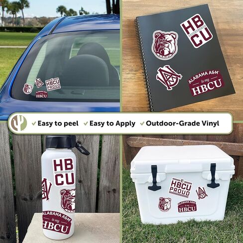 Desert Cactus Alabama A&M University Sticker Bulldogs AAMU Sticker Vinyl Decals Laptop Water Bottle Car Scrapbook (T2 HBCU-A) in Kuwait