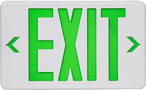 SPECTSUN 10 PacksLED Emergency EXIT Sign Lighting Combo- 120-277V Emergency Exit Lights for Home Power Failure-UL 924 Certified Commercial Emergency Light Fixtures (SPJEE2GWE-WT-10) in Kuwait