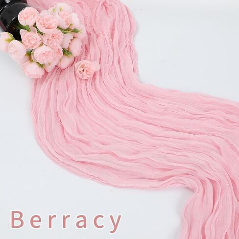 8 Pack Pink Cheesecloth Table Runner 21x120 Inch Gauze Table Runners 10FT Long Semi Sheer Boho Cheese Cloth Fabric Light Pink Table Runner Bulk for Wedding,Party,Baby Shower,Bridal Shower Decoration in Kuwait