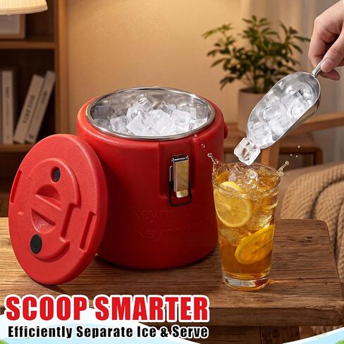 meekoo 10L Large Insulated Ice Bucket with Lid and Scoop Double Wall Stainless Steel Insulated Ice Buckets for Party Cooler for Wine Champagne Beer Cocktails Outdoor Beach Poolside Chilling Use in Kuwait