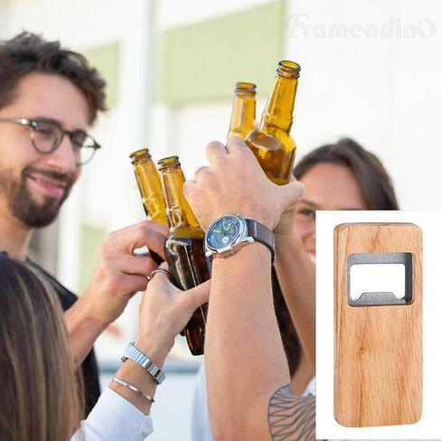 Framendino, 8 Pack Wood Bottle Openers Blanks Wooden Handle Engraving for Home Wedding Party Gift DIY Crafts in Kuwait