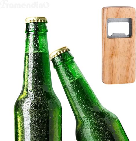 Framendino, 8 Pack Wood Bottle Openers Blanks Wooden Handle Engraving for Home Wedding Party Gift DIY Crafts in Kuwait