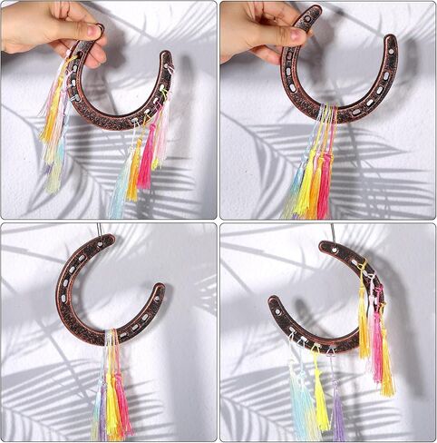 MBAIYO 8 Pack 4.5 x 4.3 Inch Cast Iron Horseshoe, Western Theme Wall Decor Lucky Party Favors Horse Shoes for Decorations Metal Horseshoes for Cowboy Centerpieces Rustic Home Decor Crafts in Saudi Arabia