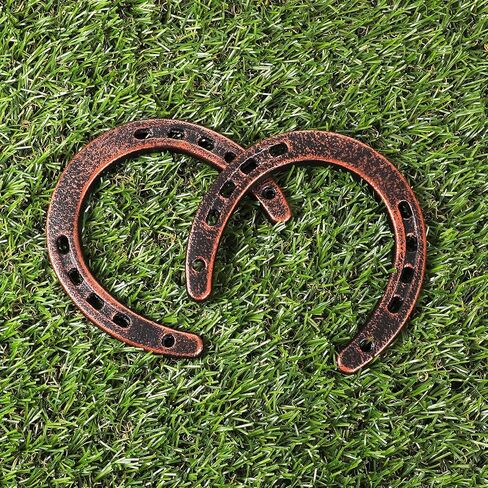MBAIYO 8 Pack 4.5 x 4.3 Inch Cast Iron Horseshoe, Western Theme Wall Decor Lucky Party Favors Horse Shoes for Decorations Metal Horseshoes for Cowboy Centerpieces Rustic Home Decor Crafts in Saudi Arabia