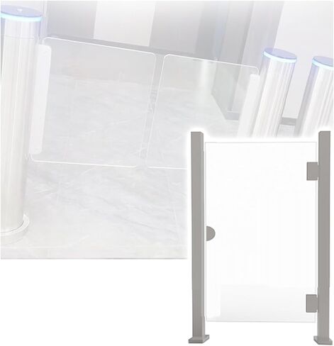 Durable Acrylic Safety Swing Gate for Supermarket, Park, Factory & Library Aisles - Hand-Pushed Metal Entrance Gate (110x98cm) - Secure & Versatile Safety Solution in Saudi Arabia