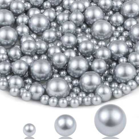 SUREAM Ivory Pearl Beads for Vase Filler, 14/20/30mm Large Sizes Loose Pearls for Jewelry Making, Artificial Plastic No Hole Beads Table Scatter, Wedding, Birthday Party, Home Decoration(100 Pieces) in Saudi Arabia