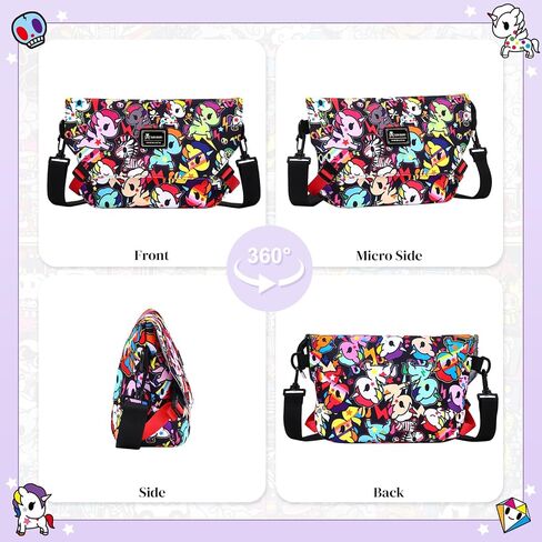Tokidoki Unicorno Canvas Messenger Shoulder Bag Cute Crossbody Purse Casual Satchel for Women College Travel Office in Saudi Arabia
