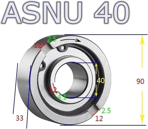 1 قطعة اتجاه واحد تحمل ASNU25 ASNU30 ASNU35 ASNU40 ASNU45 ASNU 25 30 35 40 45 25*62*24 30*72*27 35*80*31 40*90*33 45*100*36(Asnu40 (40x90x33 مللي متر)) in Kuwait