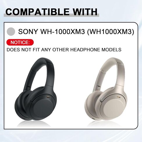 منصات الأذن البديلة لـ Sony WH-1000XM3 (WH1000XM3) سماعات الأذن الزائدة ، وسائد الأذن ، وأدوات أذن سماعات الرأس ، وأكواب الأذن مع جلد البروتين الناعم (الذهب) in Kuwait