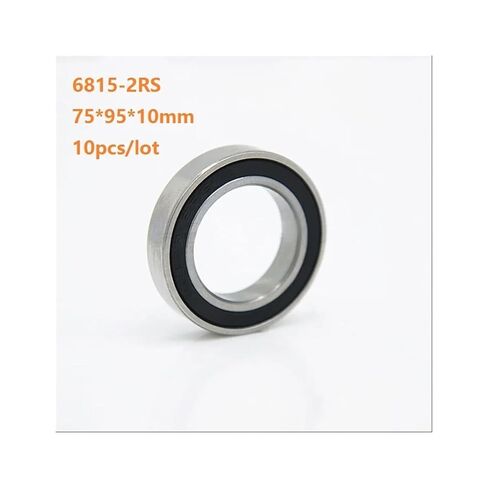 10 قطعة/الوحدة 6815-2RS 6815RS 75*95 10 مللي متر غطاء مطاطي مزدوج رقيقة الجدار تحمل الكرات الأخدود العميق 75x95x10mm in Kuwait