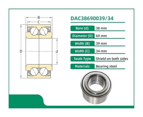 DAC38690039/34 38X69X39X34 DAC3869W-3CS84 90369-38023 90369-W0001 1610911480 31062 81931062 تحمل in Kuwait