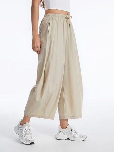 OVRUNS Barrel Pants Women Lightweight Quick Dry Baggy Ankle Wide Leg Hiking Pants with Pockets in Saudi Arabia