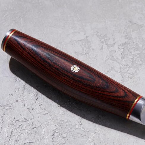 MIYABI Artisan 8-inch Chef’s Knife, Made in Japan, Sharp Hanbazuke Finish, Pakka Wood Handle in Kuwait
