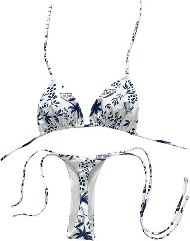 Verdusa Women's 2 Piece Tropical Halter Bikini Set Floral Cheeky Swimsuit Vacation Outfits in Saudi Arabia