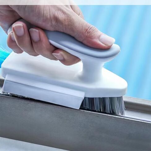 Green 2-in-1 Multi-Functional Gap Cleaning Brush and Scraper Tool for Floor Tiles, Bathroom Corners, Toilets, Windows, Hard-to-Reach Surface Cleaning in Saudi Arabia