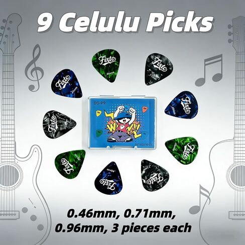 Guitar Accessories Kit – Guitar Strap, Capo, Tuner, Picks, String Winder and Cleaning Cloth for Acoustic, Electric, Bass & Ukulele – Ideal Guitar Gifts for Beginners and Professionals in Saudi Arabia