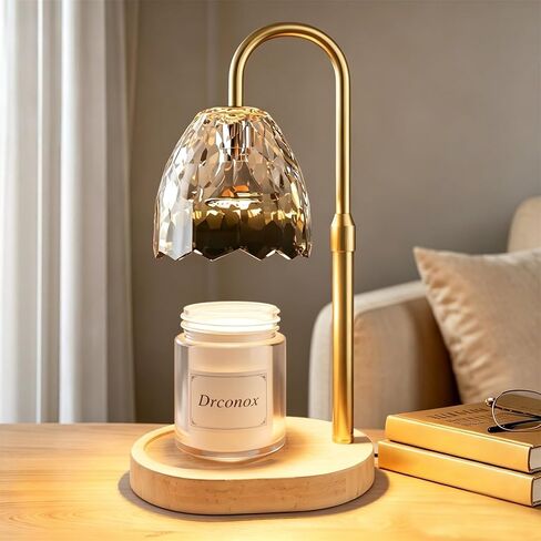 Candle Warmer Lamp with Timer, Adjustable Height & Brightness – Wax Melt Warmer for Jar Candles, Birthday Gifts for Women, Home Decor, Housewarming Gifts New Home with 2 Bulbs (Amber) in Saudi Arabia