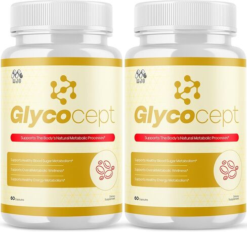 (2 Pack) Glycocept Capsules, Official Glycocept Pills with All Natural Ingredients, Advanced Capsules Health and Wellness Vitamin Supplement for Maximum Strength Multivitamin Supports (120 Capsules) in Kuwait
