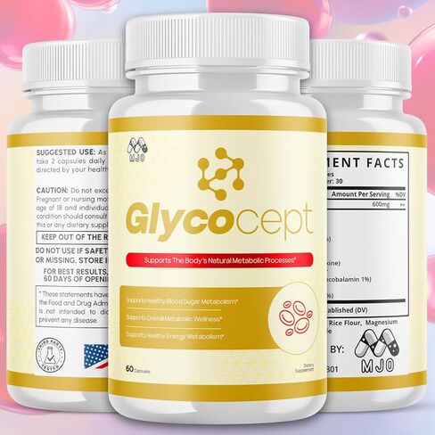 (2 Pack) Glycocept Capsules, Official Glycocept Pills with All Natural Ingredients, Advanced Capsules Health and Wellness Vitamin Supplement for Maximum Strength Multivitamin Supports (120 Capsules) in Kuwait