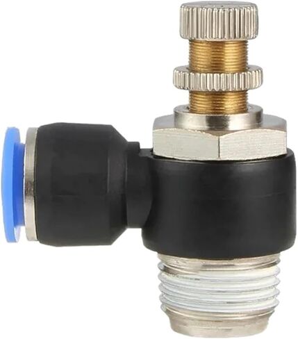5PCS SL Series Brass Throttle Valve with 90° Elbow Control Valve Push-In OD 4/6/8/10/12mm Industrial Air Speed Regulating Valve(SL4-M5) in Saudi Arabia