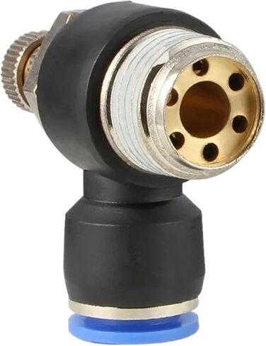 5PCS SL Series Brass Throttle Valve with 90° Elbow Control Valve Push-In OD 4/6/8/10/12mm Industrial Air Speed Regulating Valve(SL4-M5) in Saudi Arabia