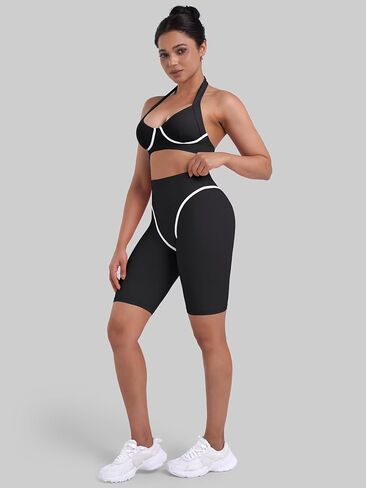 Sunzel 9" Long Biker Shorts for Women High Waist Tummy Control No Front Seam Squat Proof Spandex Bike Workout Yoga Gym Short in Kuwait
