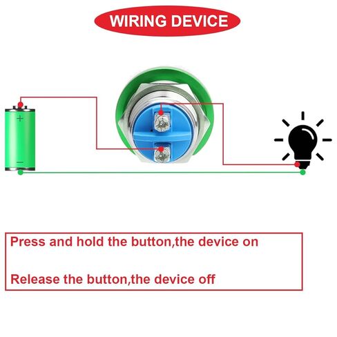 1 قطعة 16 مللي متر مفتاح زر ضغط رأس الفطر الأخضر SPST IP65 مقاوم للماء تيار مستمر 12 فولت 3 أمبير تيار متردد 110 فولت 5 أمبير زر ضغط لحظي مع أسلاك طرفية لولبية مقببة وغطاء أسلاك لشاحنة قارب السيارة in Kuwait