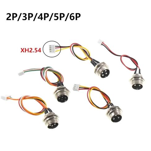 GX12/16/20 إلى XH2.54 سلك طرفي M12 الطيران 2-6Pin ذكر كابل محول الرأس موصل 15-30 سنتيمتر 1 قطعة (GX16,300 مللي متر ، 3P) in Kuwait