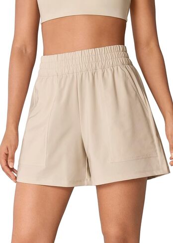 UNISSU High Waisted Athletic Shorts for Women 5'' Running Workout with Pockets Quick Dry Lightweight Casual in Kuwait