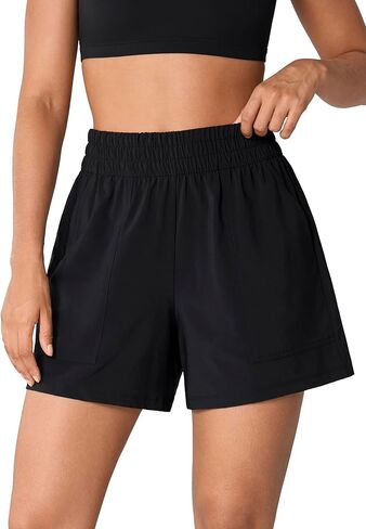 UNISSU High Waisted Athletic Shorts for Women 5'' Running Workout with Pockets Quick Dry Lightweight Casual in Saudi Arabia