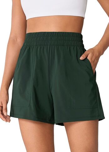 UNISSU High Waisted Athletic Shorts for Women 5'' Running Workout with Pockets Quick Dry Lightweight Casual in Saudi Arabia