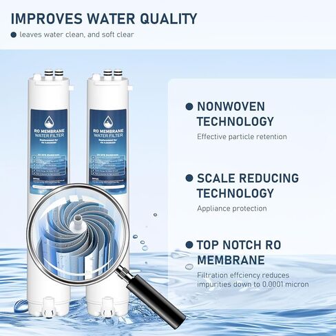 H2O Stage 3 Membrane Replacement Filter, Compatible with Pure Blue H2O Stage 3 Membrane PB-TLRO3MC50T, 4 Stage PB‑TLRO4H50T Reverse Osmosis Water Filtration System (1 Pack) in Kuwait