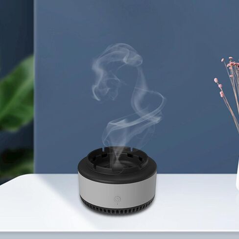Smokeless Powered Multi 60 Degree Suction Ash Trays Automatic for Office Living Room, Gray in Kuwait