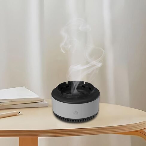 Smokeless Powered Multi 60 Degree Suction Ash Trays Automatic for Office Living Room, Gray in Kuwait