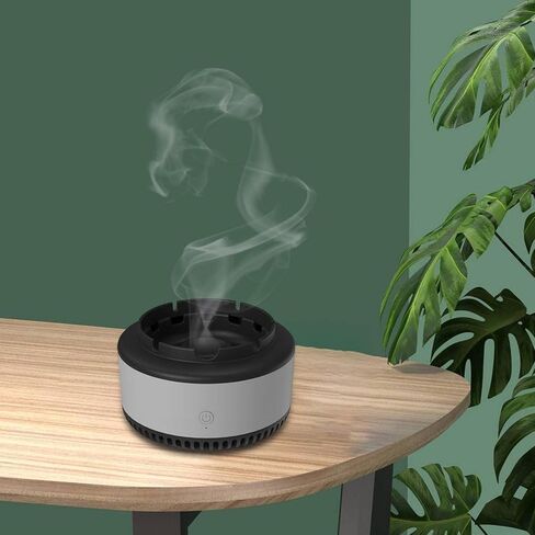 Smokeless Powered Multi 60 Degree Suction Ash Trays Automatic for Office Living Room, Gray in Kuwait