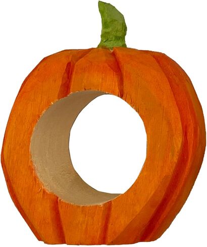 Set of 4 Hand-Carved Wooden Holiday Napkin Rings, Christmas Tree, Santa, Pumpkin & Snowman Designs, Festive Table Decor in Kuwait